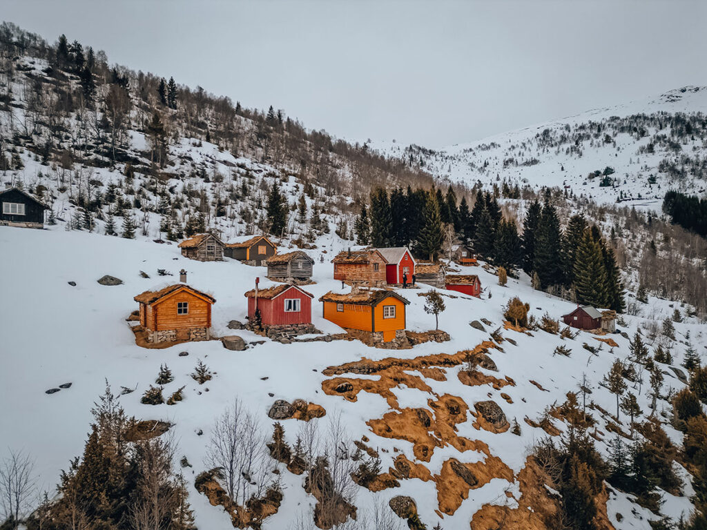 Wanderung nach Rakssetra im Winter
